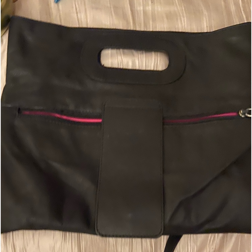 Black clutch purse made in Italy